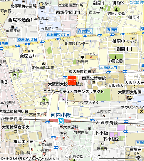 マックスバリュ小阪店付近の地図